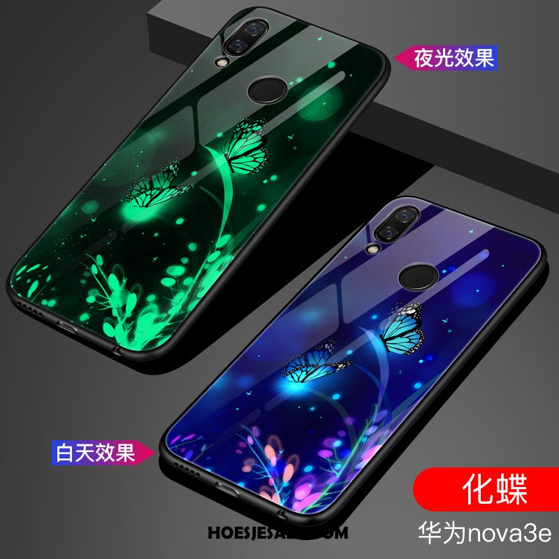 Huawei Nova 3e Hoesje Anti-fall All Inclusive Zacht Trendy Merk Purper Goedkoop