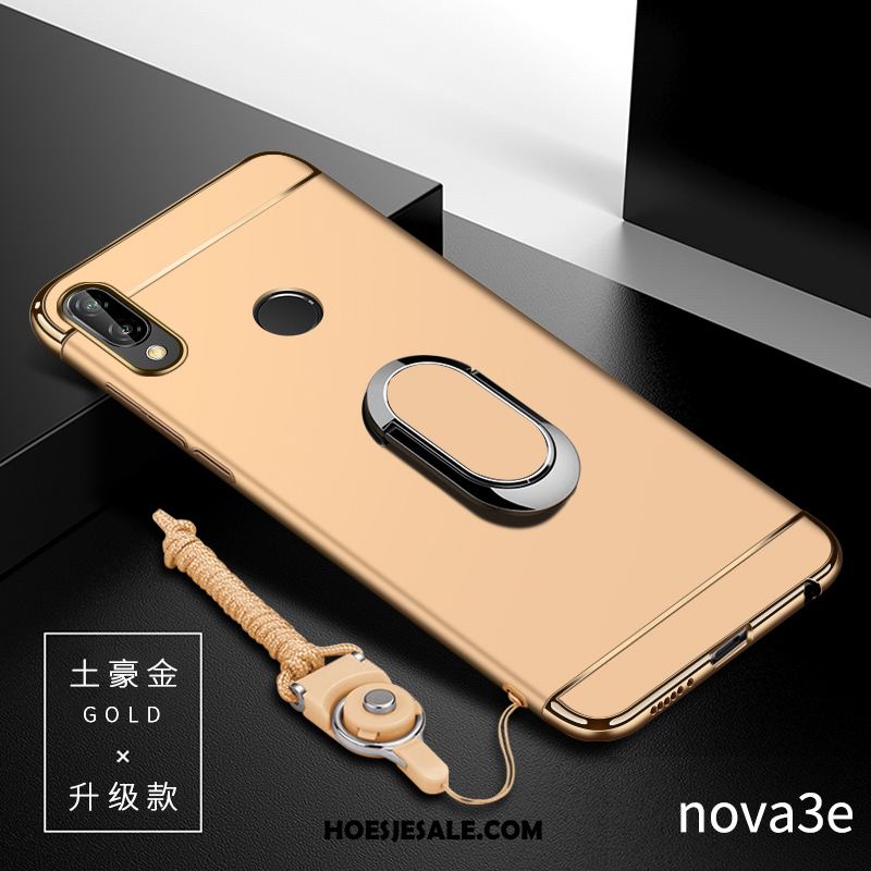 Huawei Nova 3e Hoesje Goud Anti-fall Net Red Hoes Trend Korting