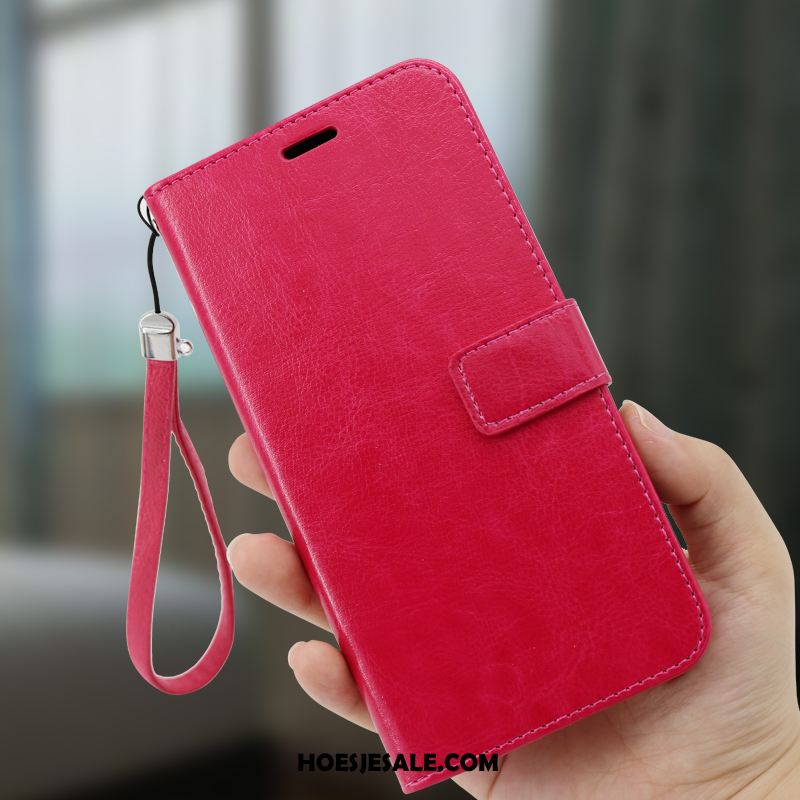 Huawei Nova 3e Hoesje Hoes Anti-fall Rood Folio Mobiele Telefoon Aanbiedingen