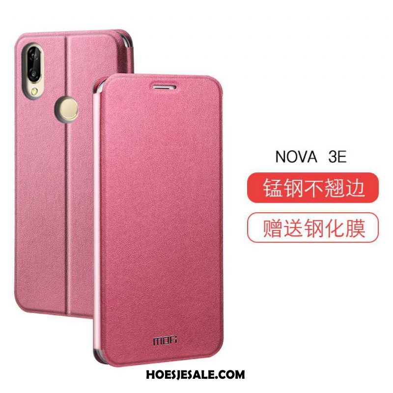 Huawei Nova 3e Hoesje Leren Etui Siliconen Mobiele Telefoon Bescherming All Inclusive Online