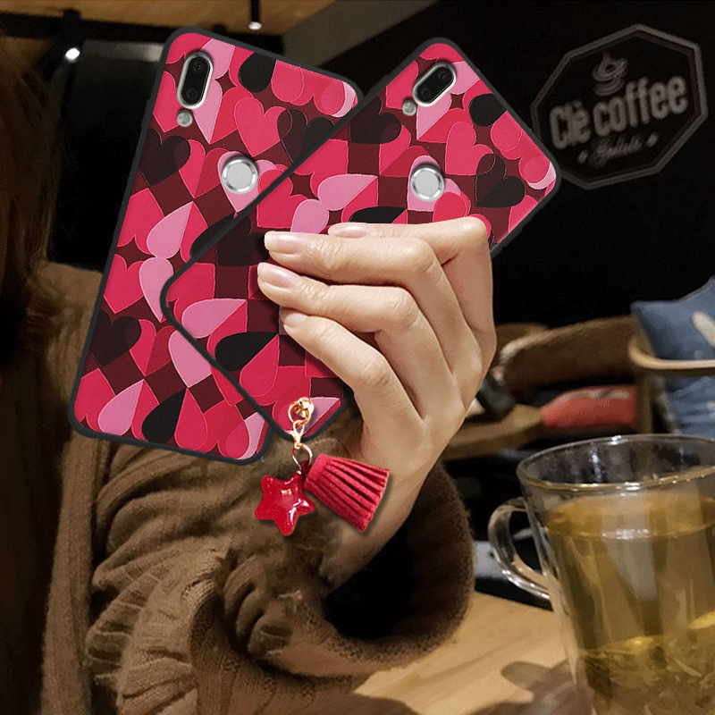 Huawei Nova 3e Hoesje Siliconen Hoes Rood Mobiele Telefoon Mooie Goedkoop