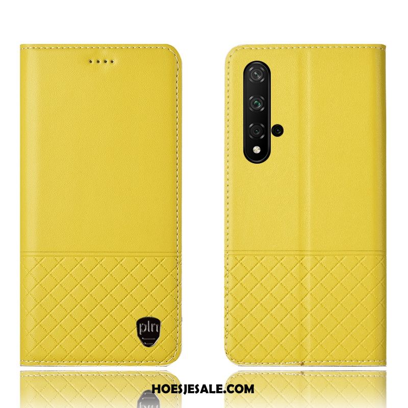 Huawei Nova 5t Hoesje Geel Anti-fall Folio Bescherming All Inclusive Sale