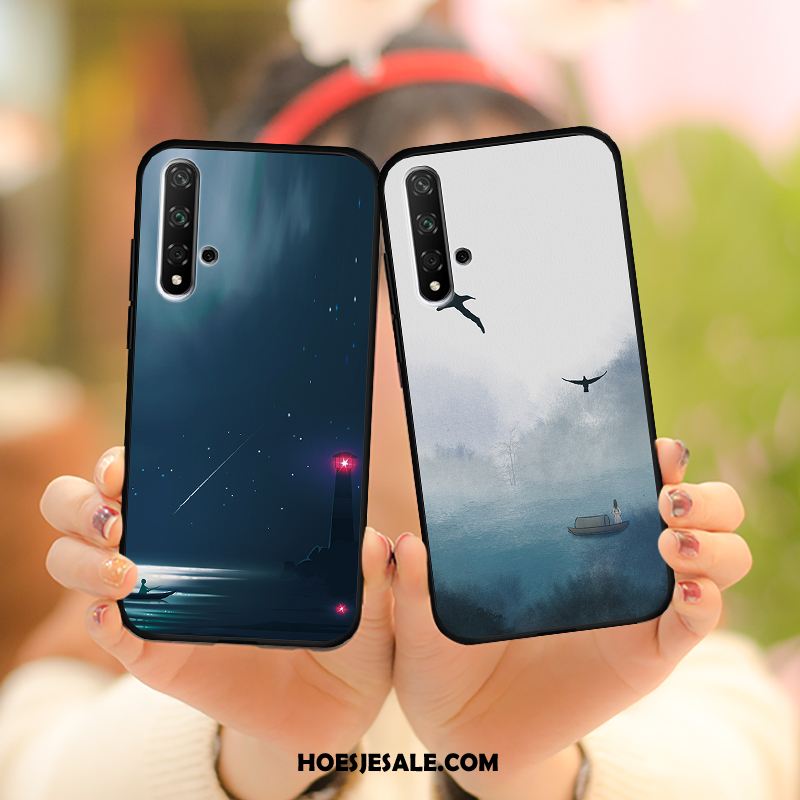 Huawei Nova 5t Hoesje Hoes Mobiele Telefoon Siliconen Blauw Bescherming Goedkoop