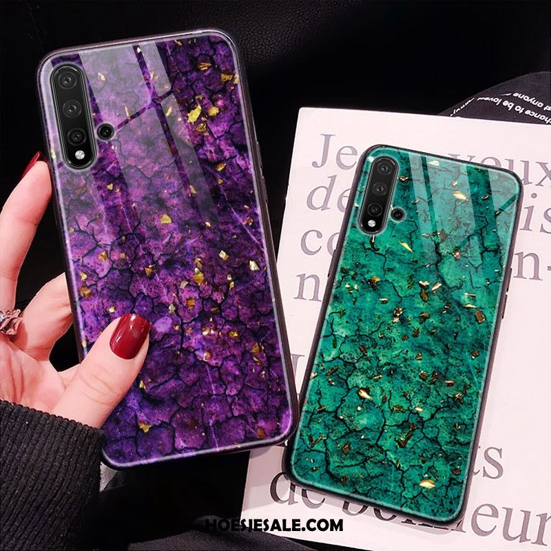 Huawei Nova 5t Hoesje Mobiele Telefoon Persoonlijk Glas Purper Trendy Merk Kopen