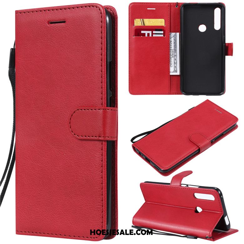 Huawei P Smart+ 2019 Hoesje Bescherming Rood Siliconen Anti-fall Clamshell Korting