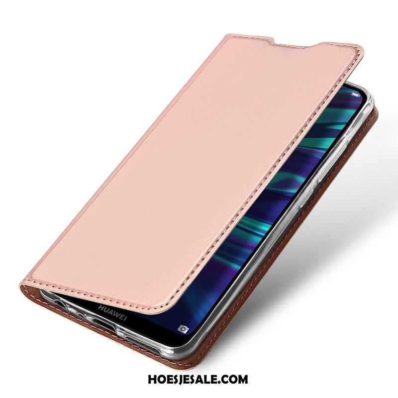 Huawei P Smart 2019 Hoesje Tas Bedrijf Leren Etui Nieuw Roze Sale