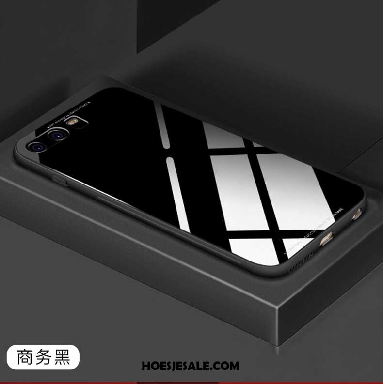 Huawei P10 Hoesje Pu Glas Hoes Wit Zwart Kopen