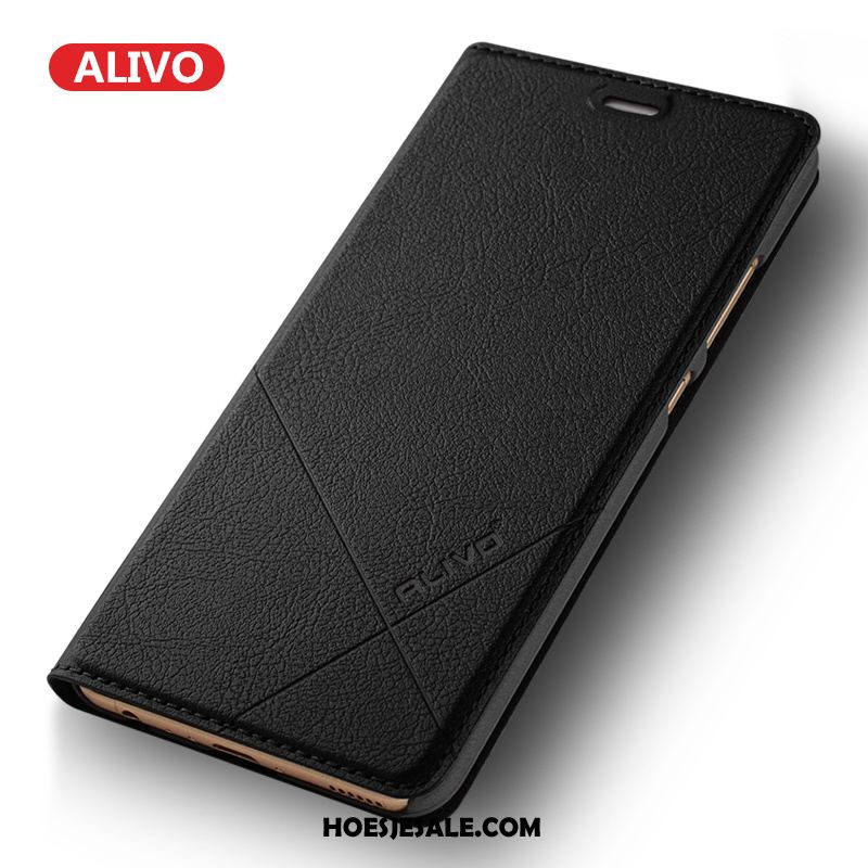 Huawei P10 Plus Hoesje Hoes Anti-fall Bescherming Leren Etui Clamshell Kopen