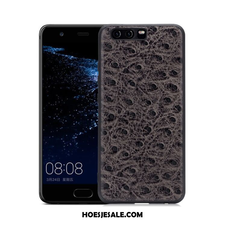 Huawei P10 Plus Hoesje Mobiele Telefoon Echt Leer Bruin Dun Bescherming Aanbiedingen