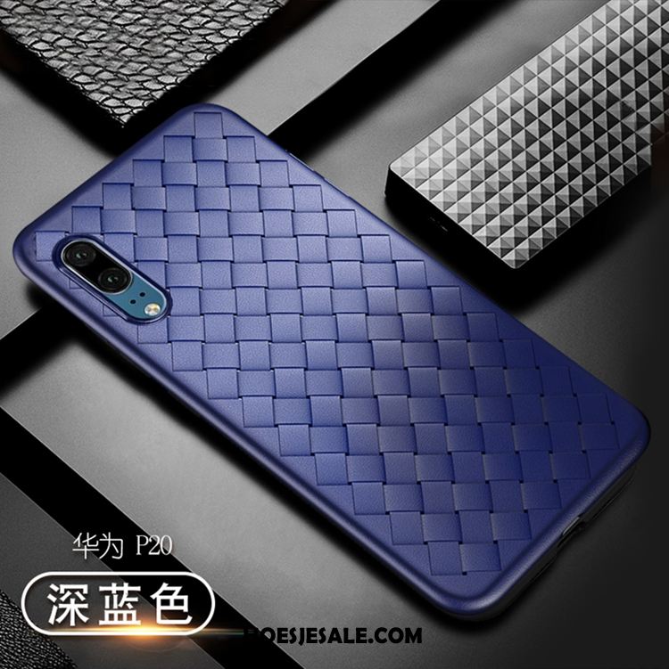 Huawei P20 Hoesje Hoes Tempereren Mobiele Telefoon Blauw Persoonlijk Winkel