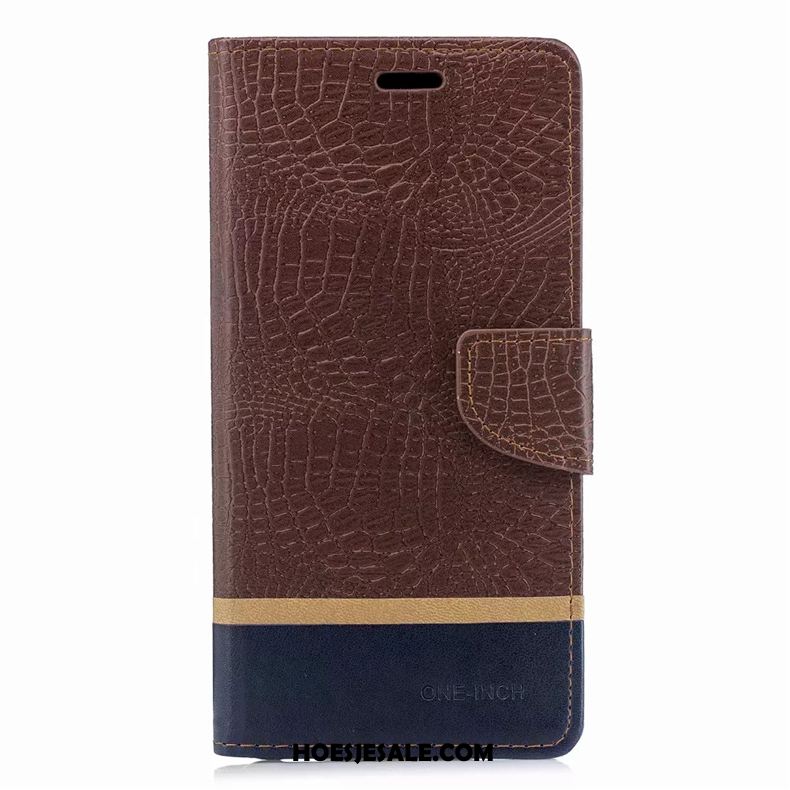 Huawei P20 Lite Hoesje Folio Leren Etui Bedrijf Bescherming Hoes Goedkoop