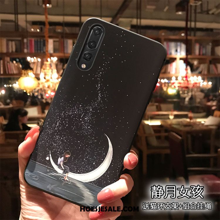 Huawei P20 Pro Hoesje Ondersteuning Zwart Hoes Mobiele Telefoon Trend Goedkoop