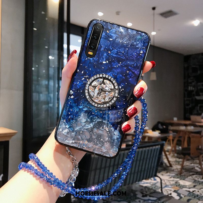 Huawei P30 Hoesje Eenvoudige Blauw Scheppend Luxe Zacht Kopen