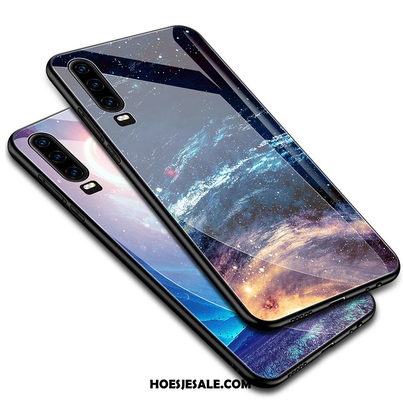 Huawei P30 Hoesje Purper All Inclusive Trendy Merk Siliconen Glas Korting