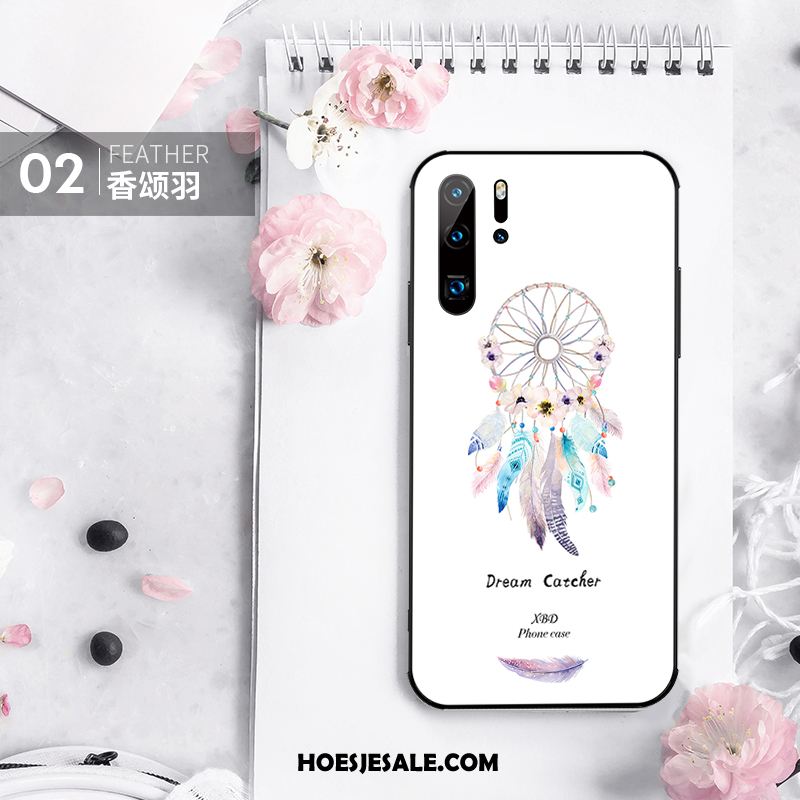 Huawei P30 Pro Hoesje High End Trendy Merk Hoes Nieuw Wit Goedkoop