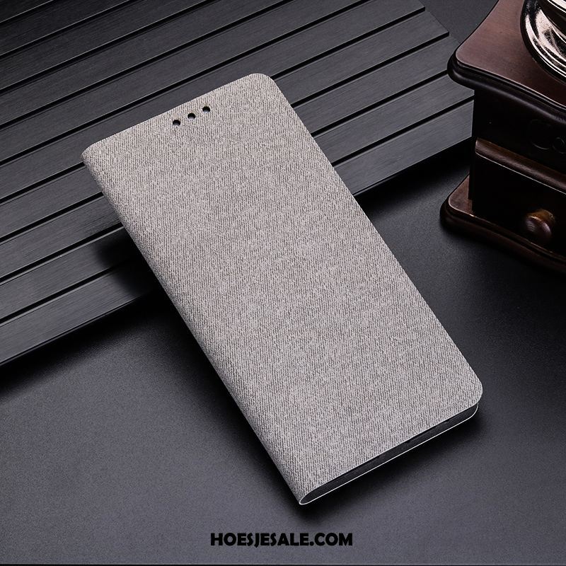 Huawei P30 Pro Hoesje Mobiele Telefoon Hoes Kaart Leren Etui Grijs Goedkoop