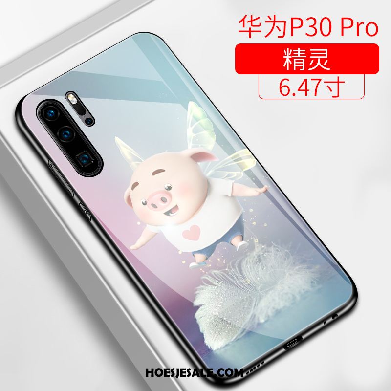 Huawei P30 Pro Hoesje Mooie Schrobben Net Red Hard Bescherming