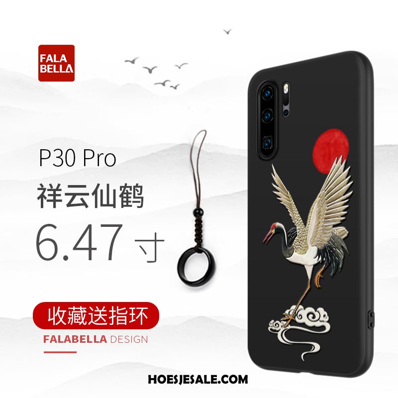 Huawei P30 Pro Hoesje Persoonlijk Zwart Anti-fall Trendy Merk Chinese Stijl Kopen