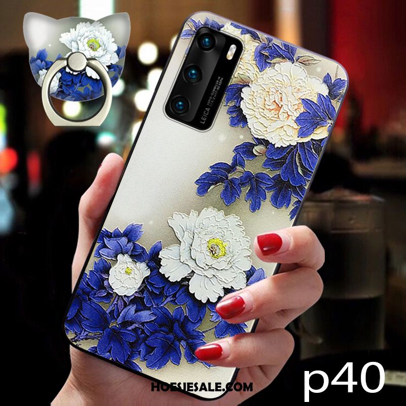 Huawei P40 Hoesje Siliconen Bescherming Vintage Wind Hanger Aanbiedingen