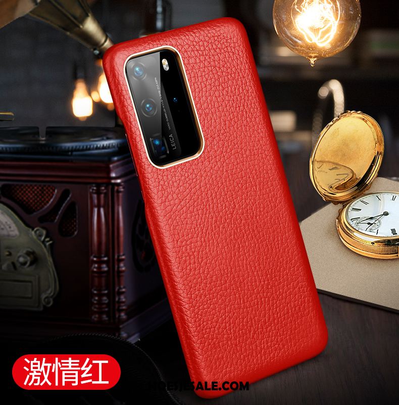 Huawei P40 Pro Hoesje All Inclusive Mobiele Telefoon High End Rood Omlijsting Kopen