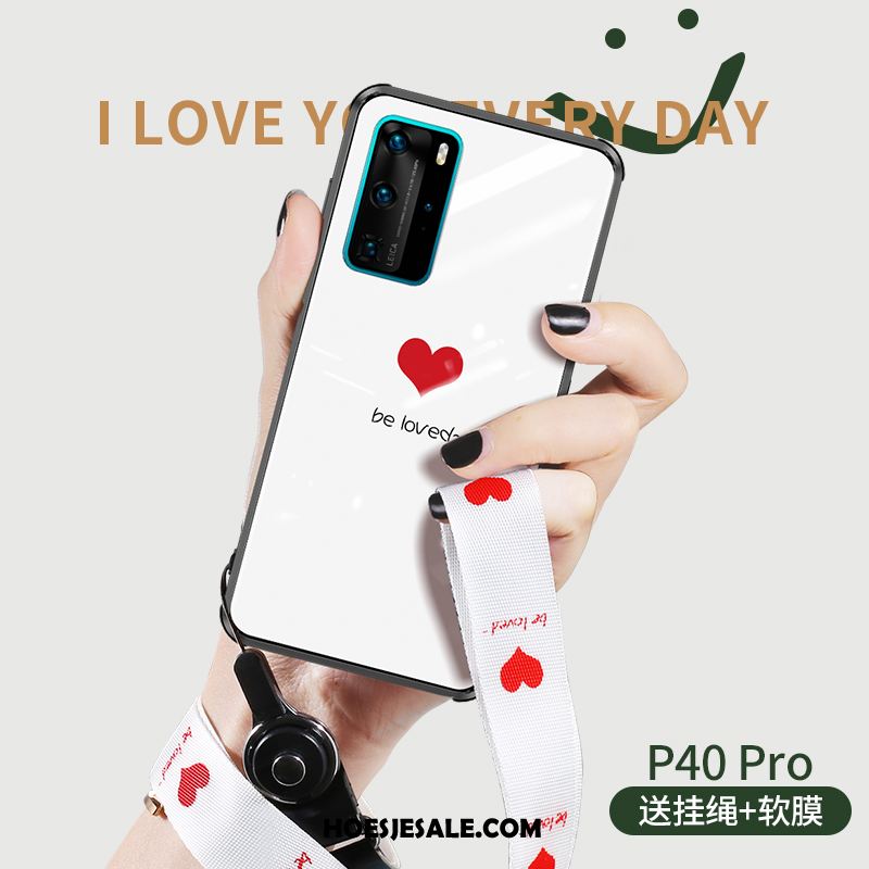 Huawei P40 Pro Hoesje Glas Hoes Mobiele Telefoon Lovers Scheppend Goedkoop