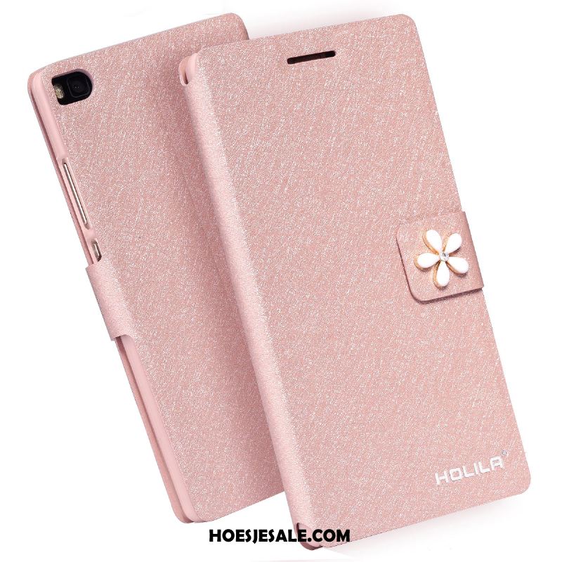 Huawei P8 Hoesje Clamshell Mobiele Telefoon Roze Hoge Bescherming Aanbiedingen