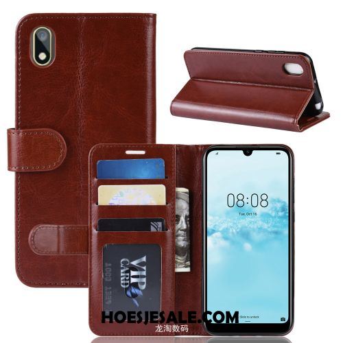 Huawei Y5 2019 Hoesje Leren Etui Eenvoudige Mobiele Telefoon Trend Bedrijf Winkel