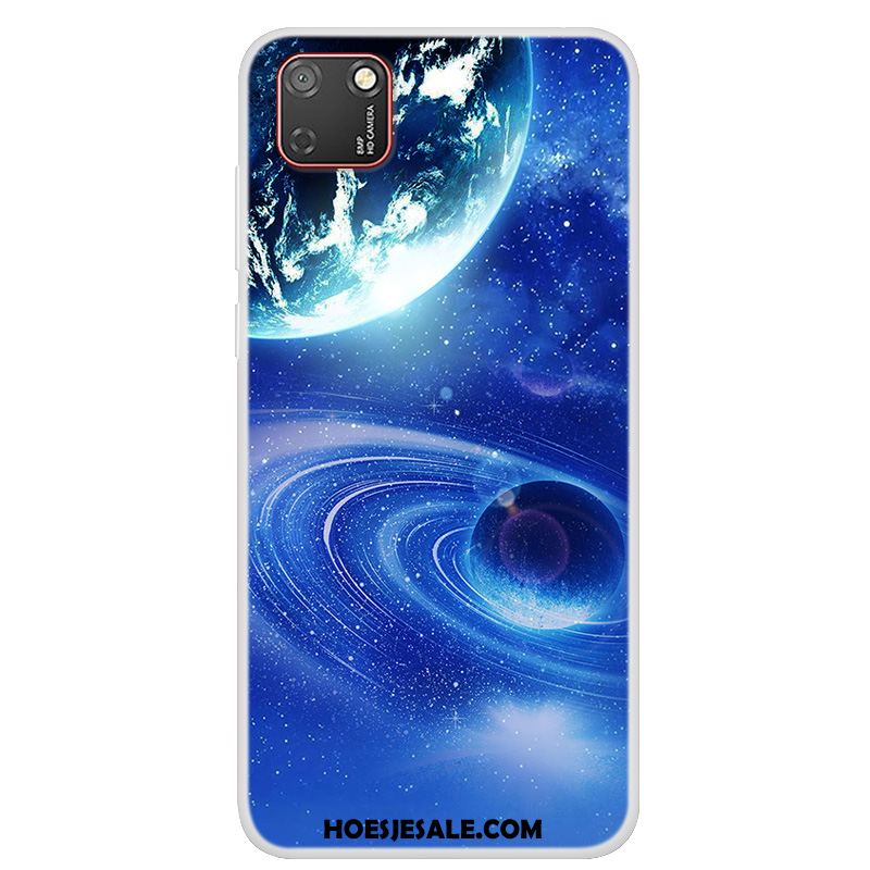 Huawei Y5p Hoesje Blauw Sterrenhemel Bescherming Hoes Zacht Online