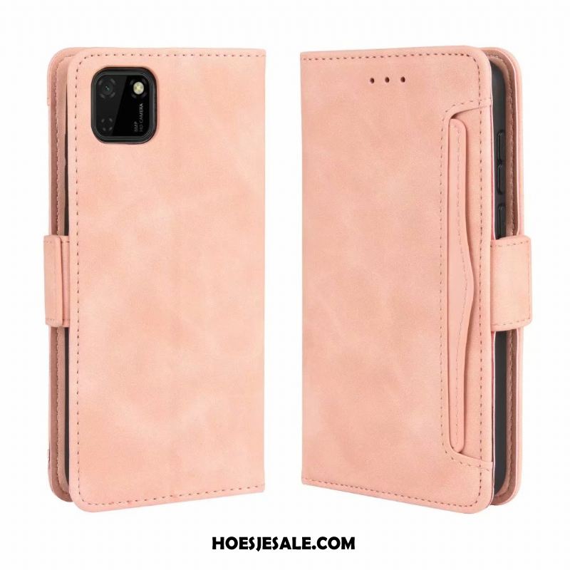 Huawei Y5p Hoesje Roze Leren Etui Folio Mobiele Telefoon Kaart Kopen