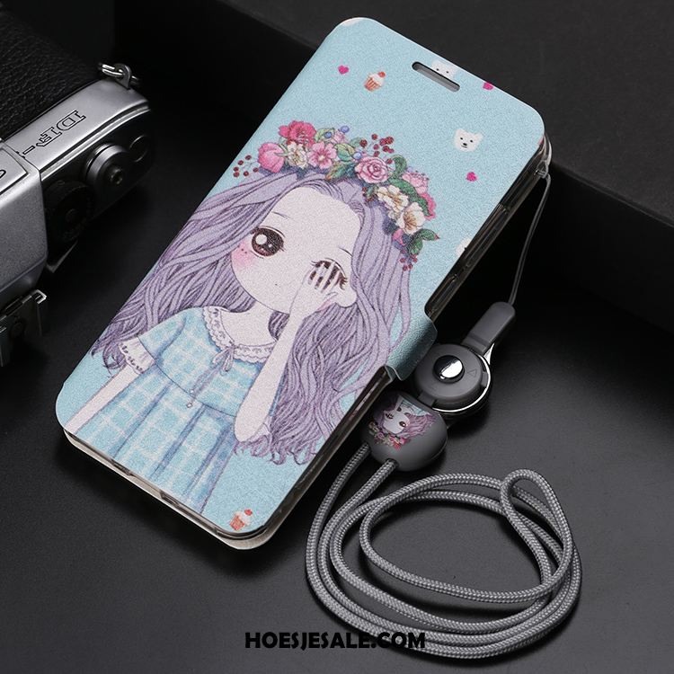 Huawei Y6 2018 Hoesje Mobiele Telefoon Zacht Bescherming Hanger Leren Etui Sale