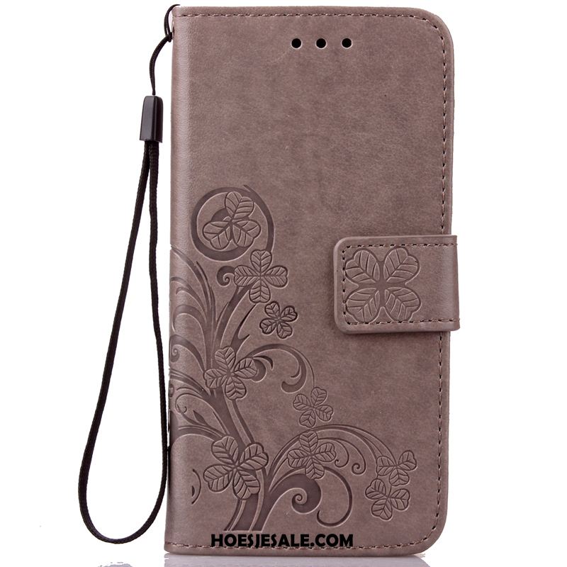 Huawei Y6 2019 Hoesje Effen Kleur Scheppend Grijs Mobiele Telefoon Leren Etui Sale