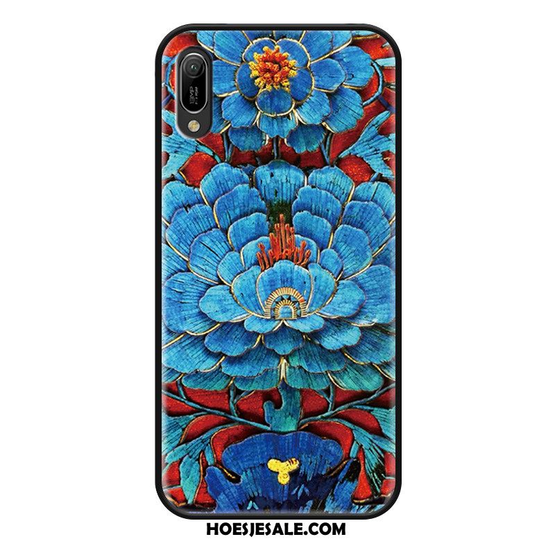 Huawei Y6 2019 Hoesje Luxe All Inclusive Blauw Hanger Bescherming Goedkoop