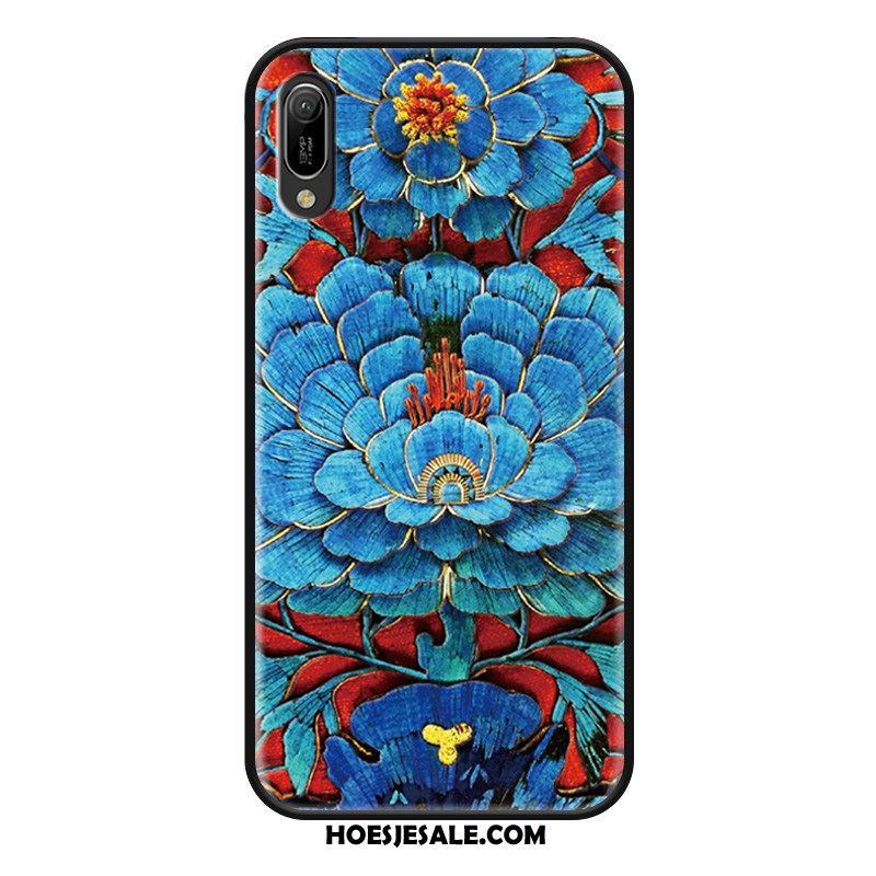 Huawei Y6 2019 Hoesje Luxe All Inclusive Blauw Hanger Bescherming Goedkoop