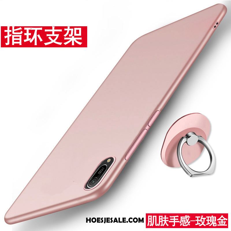 Huawei Y6 2019 Hoesje Schrobben Siliconen Mobiele Telefoon Anti-fall Hoes Winkel