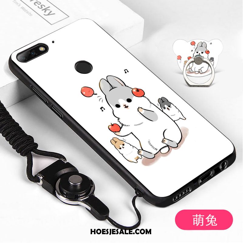 Huawei Y7 2018 Hoesje Mobiele Telefoon Wit Hoes Hanger Korting