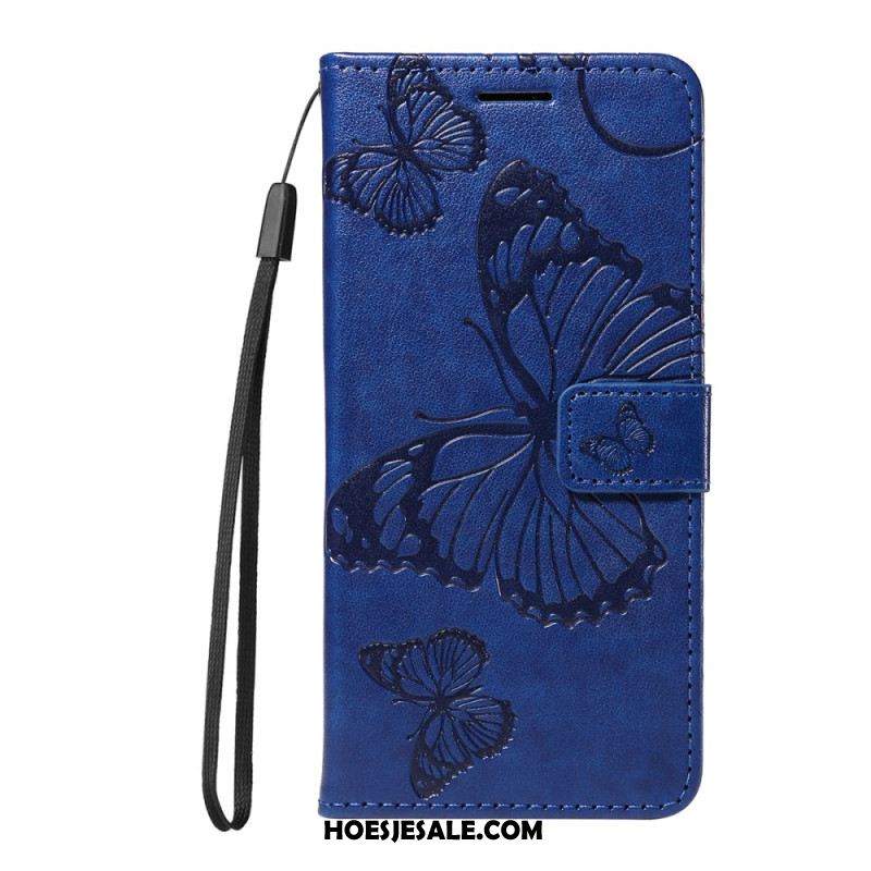 Leren Hoesje Huawei Pura 80 Ultra Groot Vlinders Bescherming Hoesje