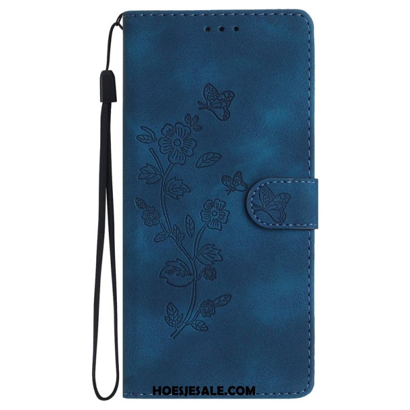 Leren Hoesje Oneplus Nord 4 Bloemenprint