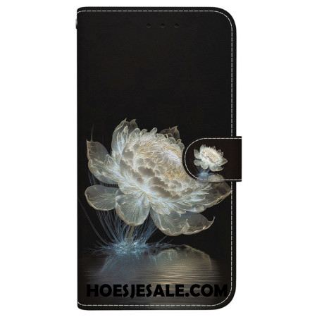 Leren Hoesje Oppo Reno 13 5g Kristallen Pioenroos