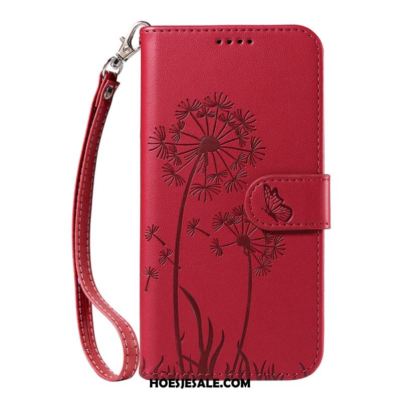 Leren Hoesje Oppo Reno 14 Pro 5g Paardenbloemband