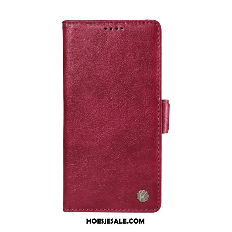 Leren Hoesje Oppo Reno 14 Pro 5g Yikatu Mat Leer-effect