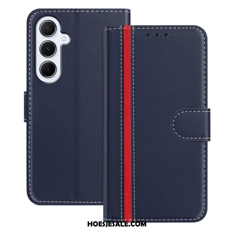 Leren Hoesje Samsung Galaxy A17 4g / 5g Gekleurde Rand