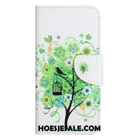 Leren Hoesje Samsung Galaxy A17 4g / 5g Groene Boom Bescherming Hoesje