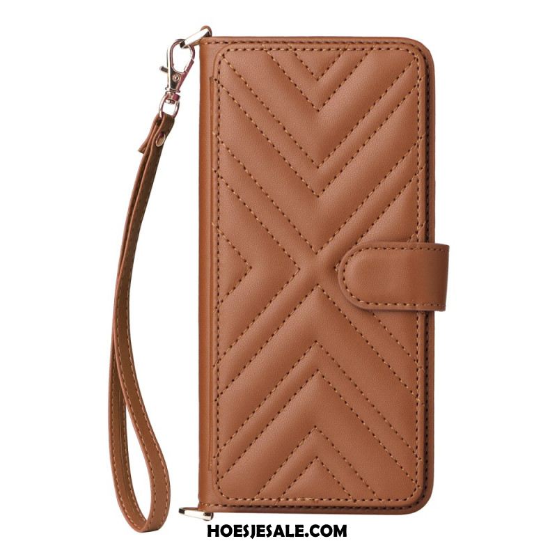 Leren Hoesje Samsung Galaxy S25 Fe Band En Schouderband