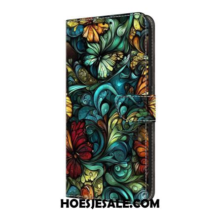 Leren Hoesje Samsung Galaxy S25 Fe Bloemen En Planten Bescherming Hoesje