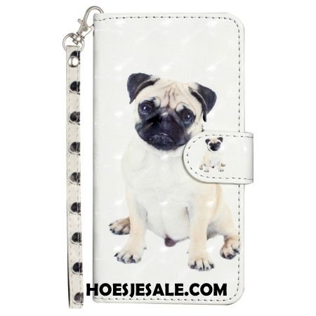 Leren Hoesje Samsung Galaxy S25 Fe Hond Met Koord Bescherming Hoesje