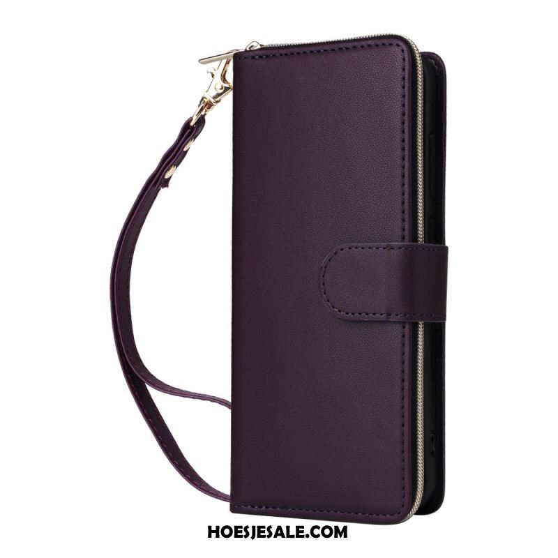 Leren Hoesje Samsung Galaxy S25 Fe Kunstleer Met Bandje