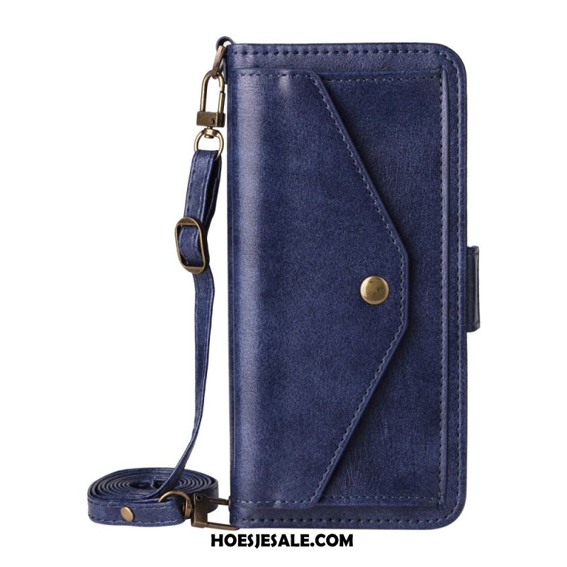 Leren Hoesje Samsung Galaxy S25 Fe Multifunctionele Portemonnee Bescherming Hoesje