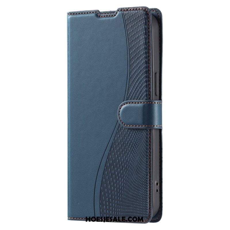 Leren Hoesje Samsung Galaxy S25 Ultra 5g Stippenpatroon Bescherming Hoesje