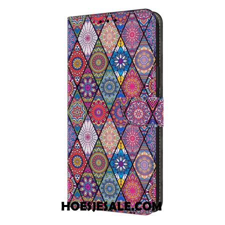 Leren Hoesje Samsung Galaxy S26 Plus Etnisch Patroon Bescherming Hoesje