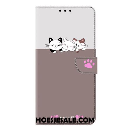 Leren Hoesje Samsung Galaxy S26 Plus Grafisch Katten Bescherming Hoesje